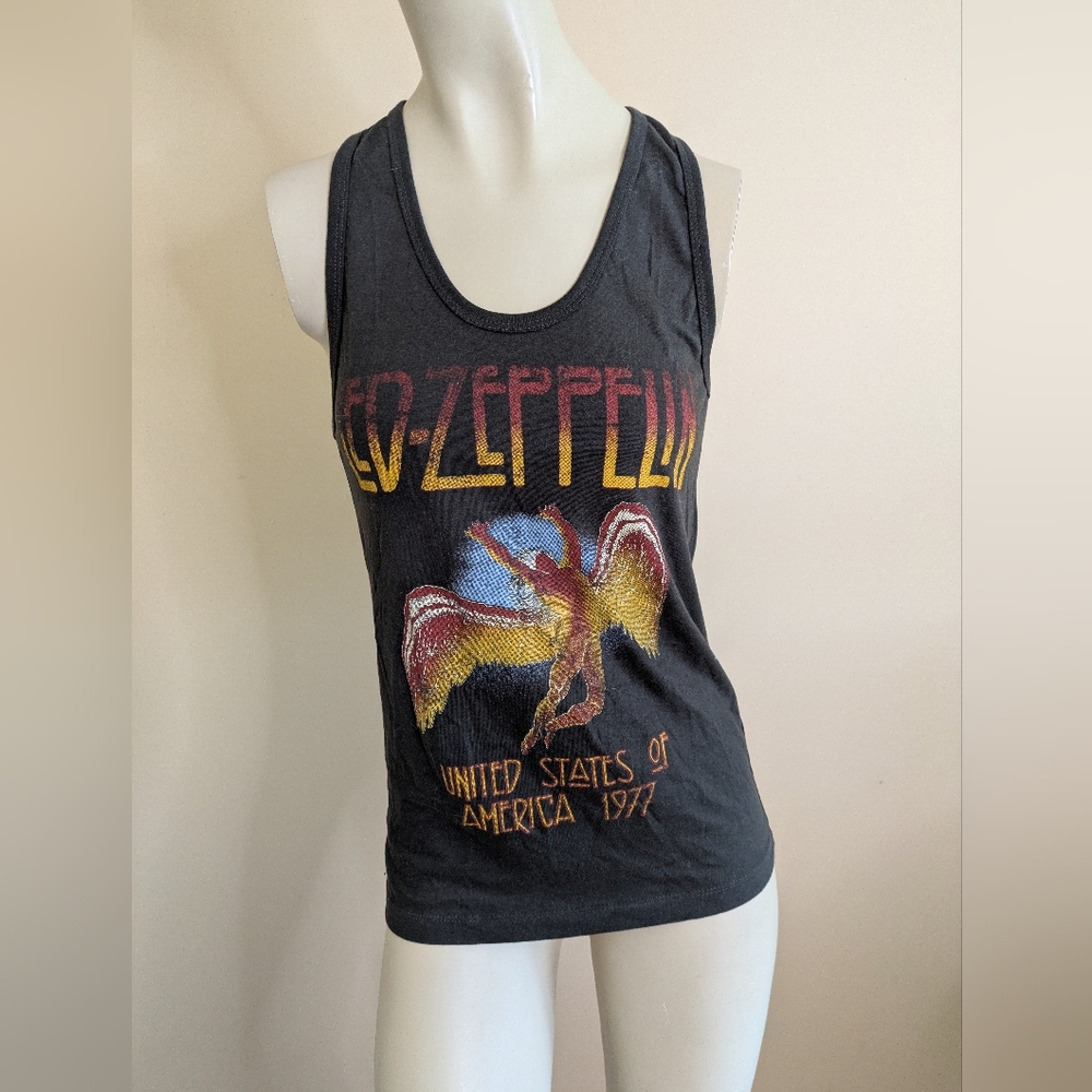 Vintage Led Zeppelin Shirt 1977 American Tour Icarus Holy Grail Concert Small